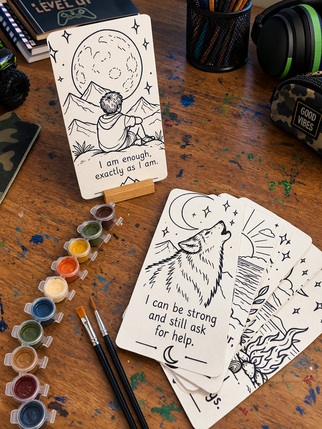 Boys Affirmation Art Cards