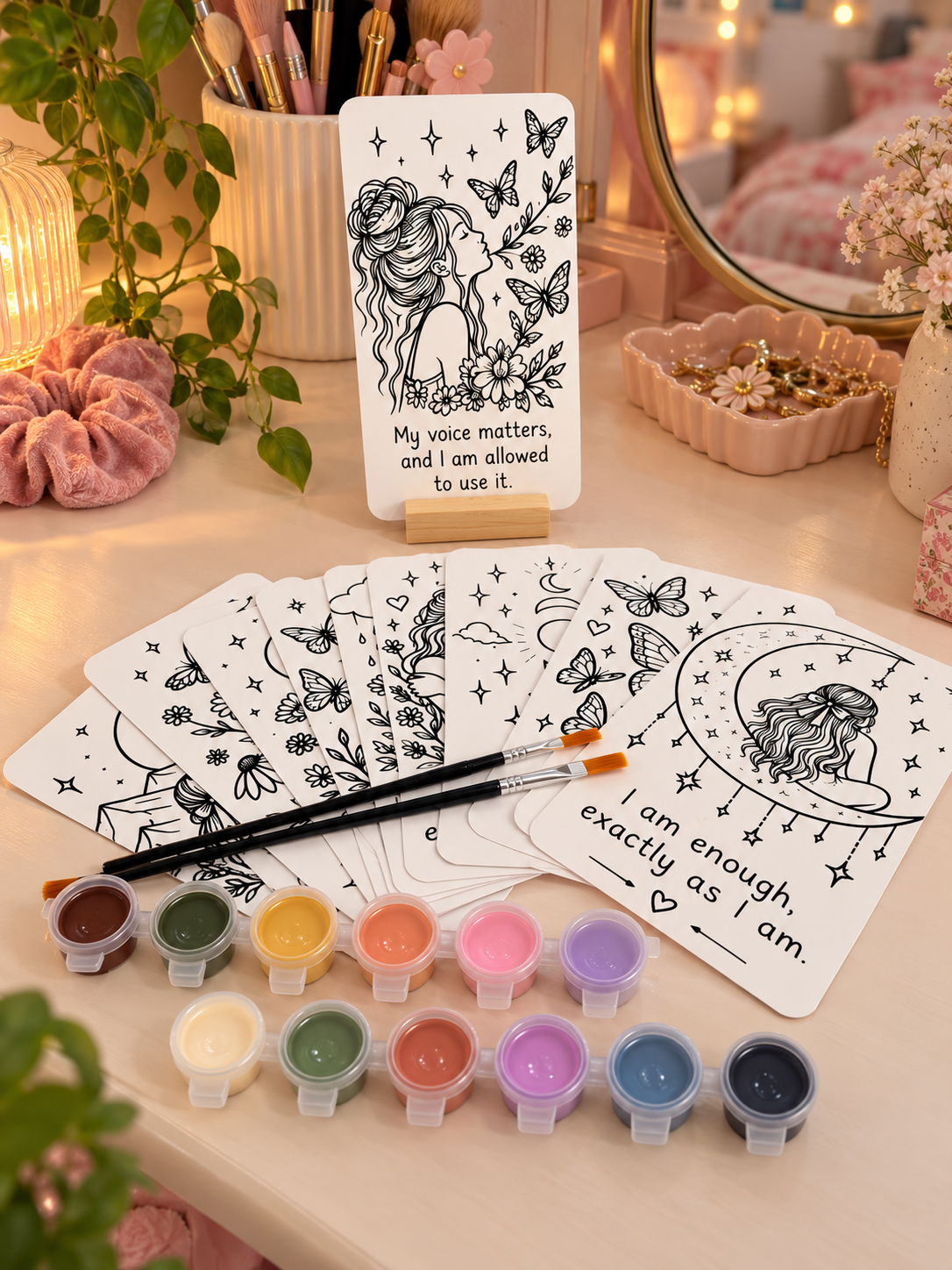 Girls Affirmation Art Cards